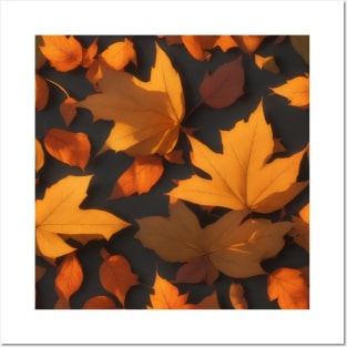 autumn pattern Posters and Art